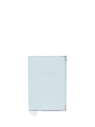 Aspinal Of London - plain passport cover - women - Calf Leather - One Size - Blue
