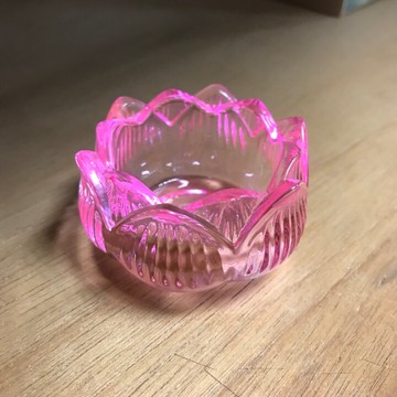 新韻傳音蓮心燭杯(粉色) 玻璃燭台 蓮花燭杯 蓮花燭臺 小茶燭杯