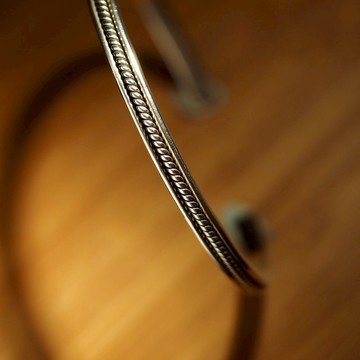 925純銀飾 極簡編織麻花細手環 復古優雅日常搭配 可訂製同款戒指