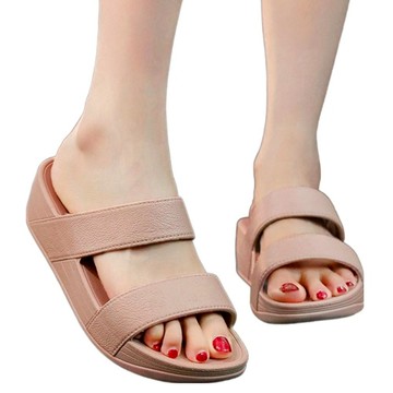 女款休閒雙帶拖鞋  粉色  230