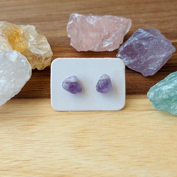 石光-天然礦石耳環-紫水晶05