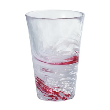 津輕手作飲料杯 -日本製 300ml  紅色  1個