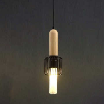 原木白玉玻璃吊燈 F97-51-5084-1  (附燈泡不保固)