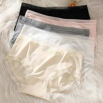 無痕內褲女純棉抗菌襠冰絲性感新款提臀包臀超薄夏季薄款女士三角