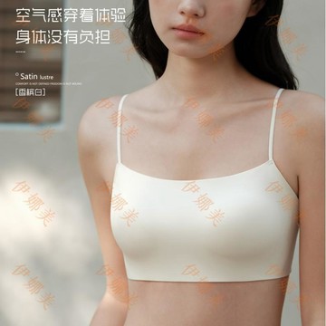 【臺灣出貨👙】輕奢緞面抹胸內衣防走光裸感軟支撐上託聚攏無側骨無痕收副乳文胸【伊娜美】