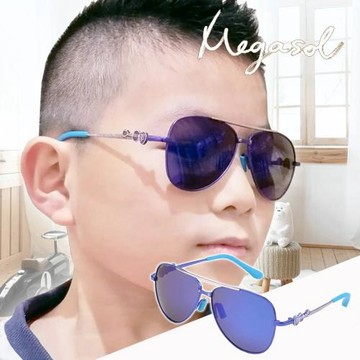 中性兒童男孩女孩UV400抗紫外線偏光兒童太陽眼鏡(帥氣電吉他徽章鏡架款-KD2940三色可選)