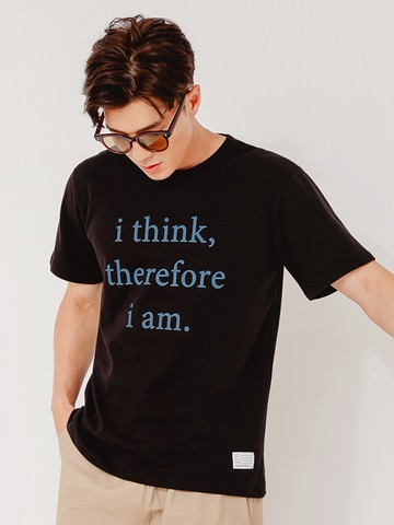 銀離子抗菌．基本款文字印花短袖上衣