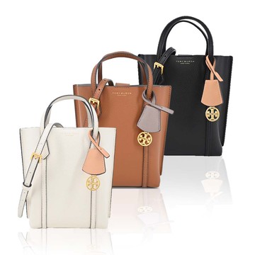 TORY BURCH PERRY荔枝紋雙層手提/斜背兩用包-迷你/多色