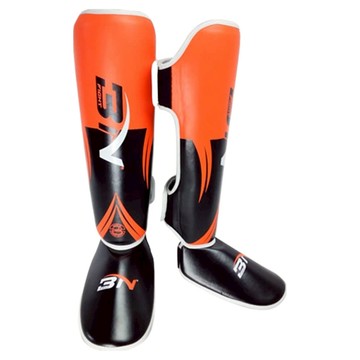 S-SportPlus+ bn護腿 橘色 專業拳擊護腿 搏擊散打訓練護具  M  1雙