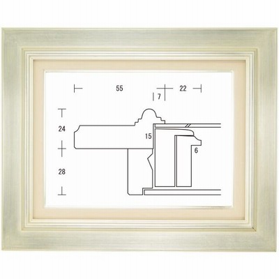 額縁 油彩額縁 油絵額縁 木製フレーム オーロラ サイズF0号