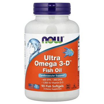 NOW Foods, Ultra Omega 3-D™ 魚油，90 粒魚軟膠囊