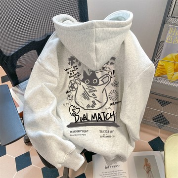口袋貓咪 帽t 女 連帽衛衣 韓國帽t 韓系帽t oversize 長袖 冬季帽t 寬鬆帽踢 秋冬上衣 冬季衣服 長袖t