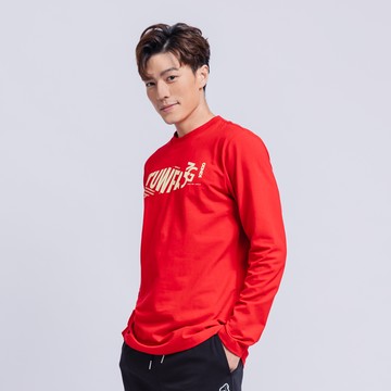 KINGO男款｜紅色印花圓領T 421101