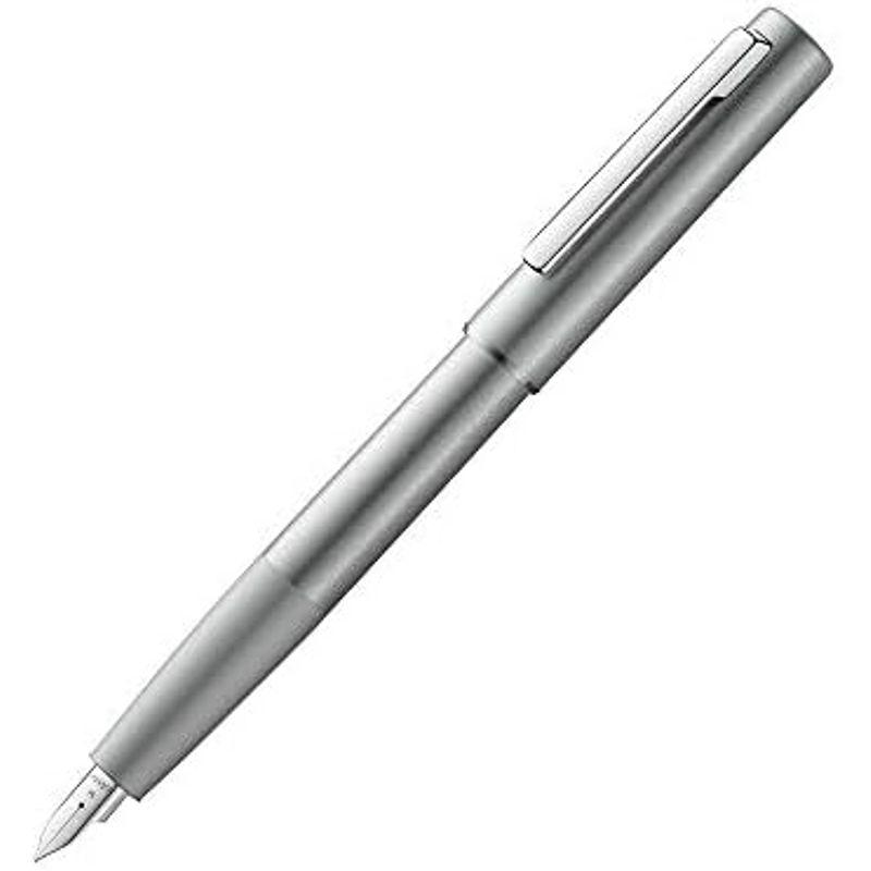 LAMY ラミー 万年筆 M 中字 アイオン オリーブシルバー L77OS-M 両用式 正規輸入品