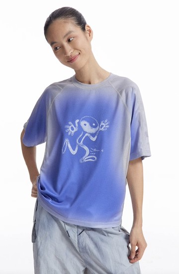 奔跑太極人 運動網眼短袖T恤