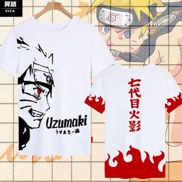 火影忍者四代七代目動漫鳴人佐助冰絲速干T恤短袖男士半袖衫衣服