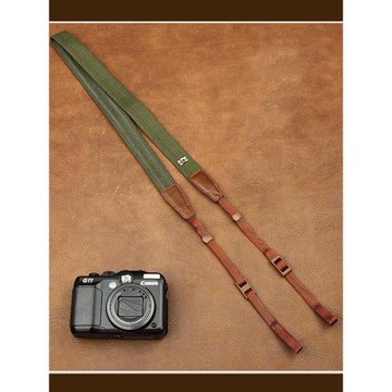 cam-in 防滑單反相機背帶適用尼康富士索尼橄欖色微單肩帶通用型