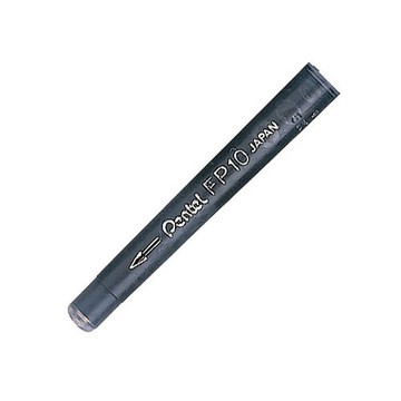 Pentel 飛龍 攜帶型卡式毛筆專用補充墨管 12支入/盒〖FP10-A〗