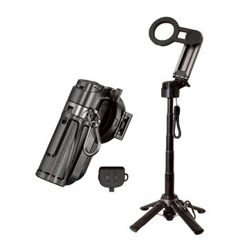 口袋拍迷你藍牙磁吸自拍架 變焦款 黑色