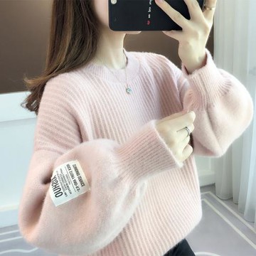 2025年新款女士毛衣寬松外穿慵懶風韓版女裝秋冬套頭百搭針織上衣