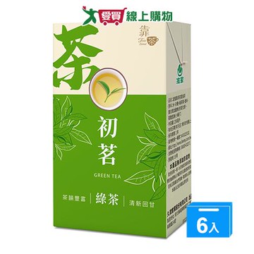 波蜜靠茶初茗綠茶250ml x 6【愛買】