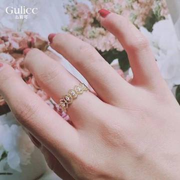 Gulicc 法式 雷絲 簍空 開口 戒子(戒指 尾戒 食指戒 指環 禮物 生日禮物 雙11 聖誕節)