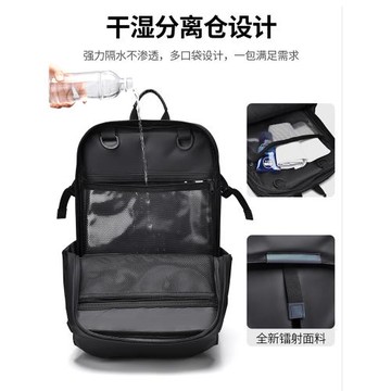 雙肩包男通勤機車騎行頭盔包書包防水大容量7號籃球包商務電腦包