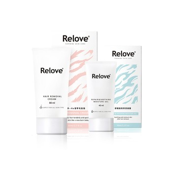 Relove 零毛髮美肌組(零毛髮霜80ml+舒緩保濕凝露)【官方旗艦店】