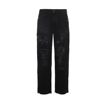 Amish - Black Cotton Blend Jeans