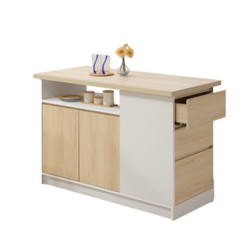 直人木業-溫馨系列秋楓色雙面吧桌餐櫃130公分