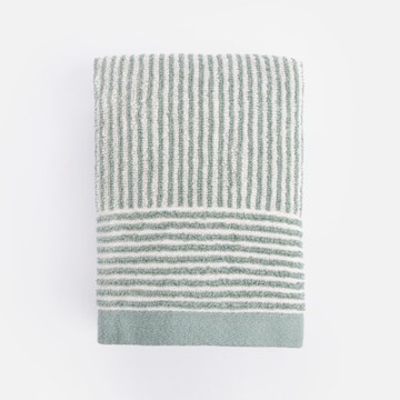 奧可利純棉風格毛巾40x80 條紋綠