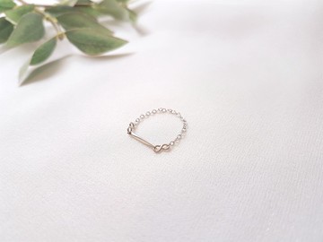 簡約 線條 一字 細鍊 鍊戒