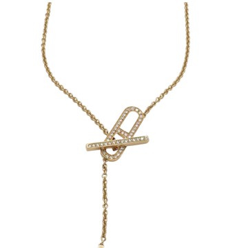 HERMES 愛馬仕 18K玫瑰金 鑽石 Ever Chaine d ancre Lariat 項鍊 H118341B 【二手名牌BRAND OFF】