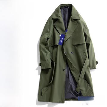 春秋季韓版中長款過膝風衣外套