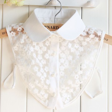 現貨+預購 假領子襯衫領片-圓領純棉花朵蕾絲女裝配件73vk15【獨家進口】【米蘭精品】