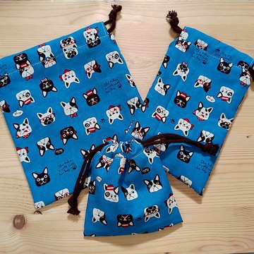 束口袋/防塵袋-可愛法鬥