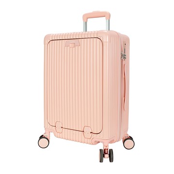 愛情海 20吋前開旅行箱 櫻花粉 時尚登機箱 PC+ABS材質  1入