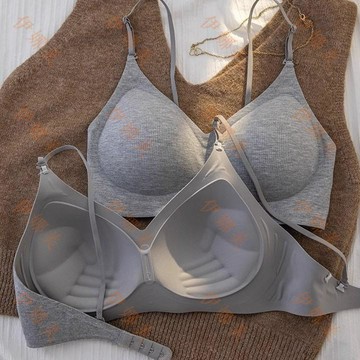 【臺灣出貨👙】無痕內衣女小胸聚攏顯胸大細肩帶無鋼圈固定杯性感美背露背文胸罩【伊娜美】