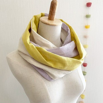 春夏蓬鬆夢幻感地攤/髮髻日本製造優質雙層紗布3色混色香草/黃/薰衣草