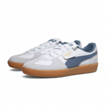 PUMA 休閒鞋 PALERMO 白灰藍 麂皮 焦糖底 復古 女 39646424