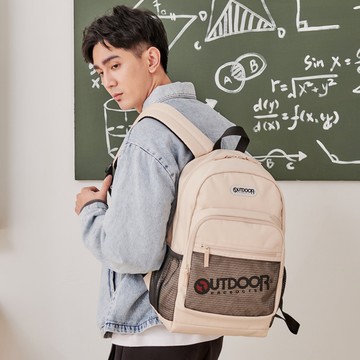 【OUTDOOR】率性學院-後背包M-米色 OD211021BE