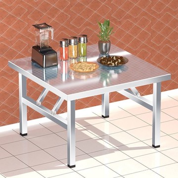 免運 不銹鋼折疊桌 餐桌 家用宿捨戶外喫飯桌 夜市燒烤桌 擺攤桌 商用酒席桌子 折疊桌 加厚餐桌 燒烤桌 喫飯桌 工作桌