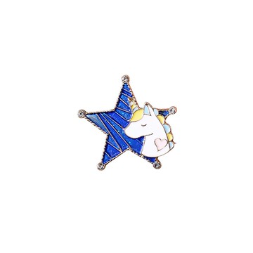 日系原宿可卡通星月角胸兔子卡扣衣服帽子配徽章胸花女