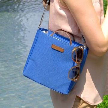 E.City_韓版多隔層單肩斜跨手提側背包