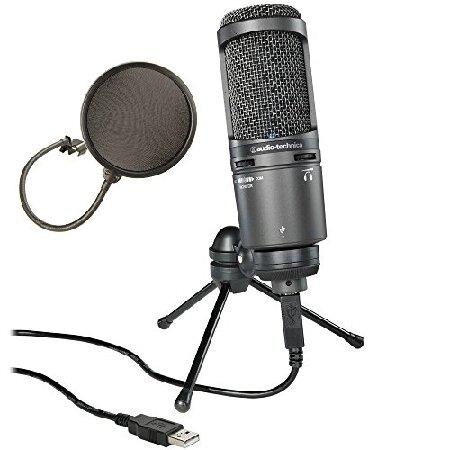 Audio-Technica AT2020USB Plus Condenser Microphone with Pop Filter