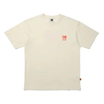 【預購】韓國 KODAK 復古簡約大字短袖T恤 象牙白IVORY