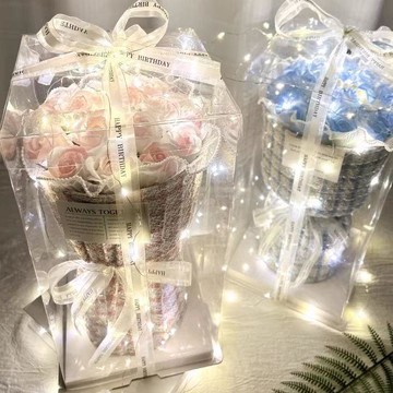 ✨臺灣出貨✨母親情人節禮物小香風永生香皂玫瑰花束生日禮物女生送女友閨蜜