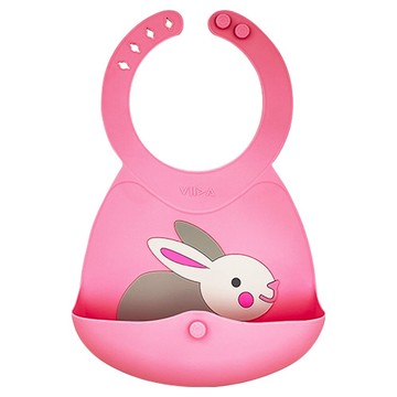 VIIDA Joy 便攜式矽膠圍兜 食品級矽膠材質  粉色  1件  1個