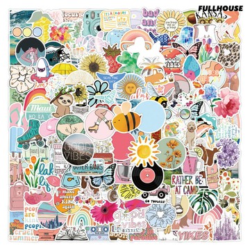 房子❤100 件裝塗鴉貼紙各種夏季節日裝飾可愛貼花筆記本電腦行李日記相冊剪貼簿冰箱貼紙禮物