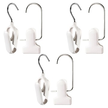 FaSoLa 多功能褲夾/旋轉帽夾2件組  3套  白色